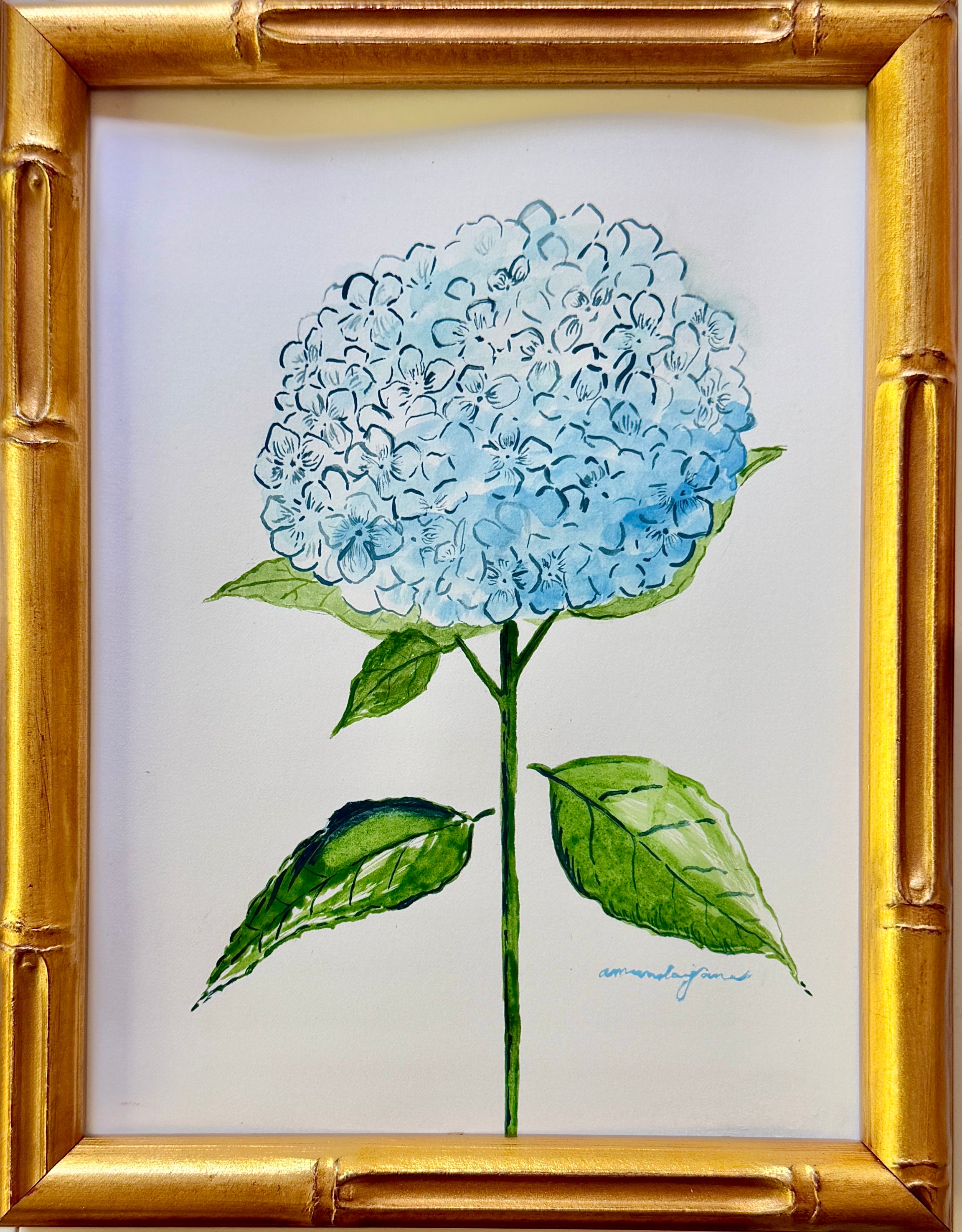 Hydrangea / Framed Original Painting