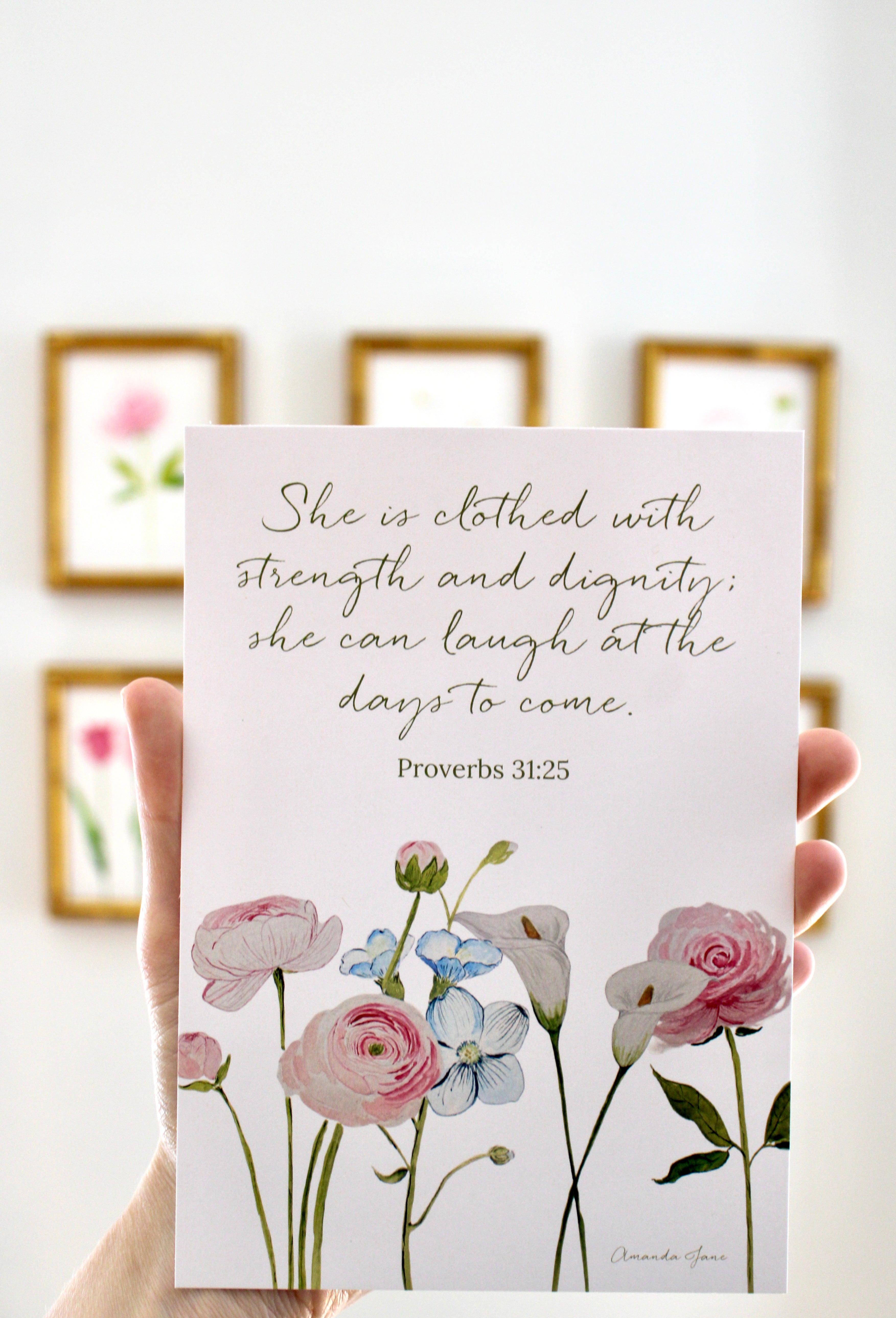 Proverbs 31 Floral Print / Green