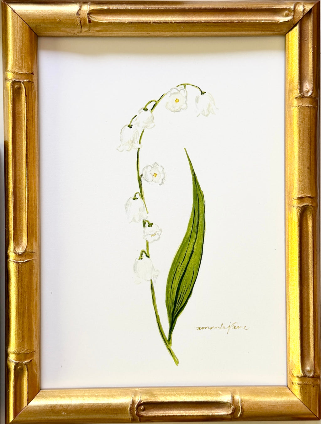 Lily of the Valley / Framed Original Painting