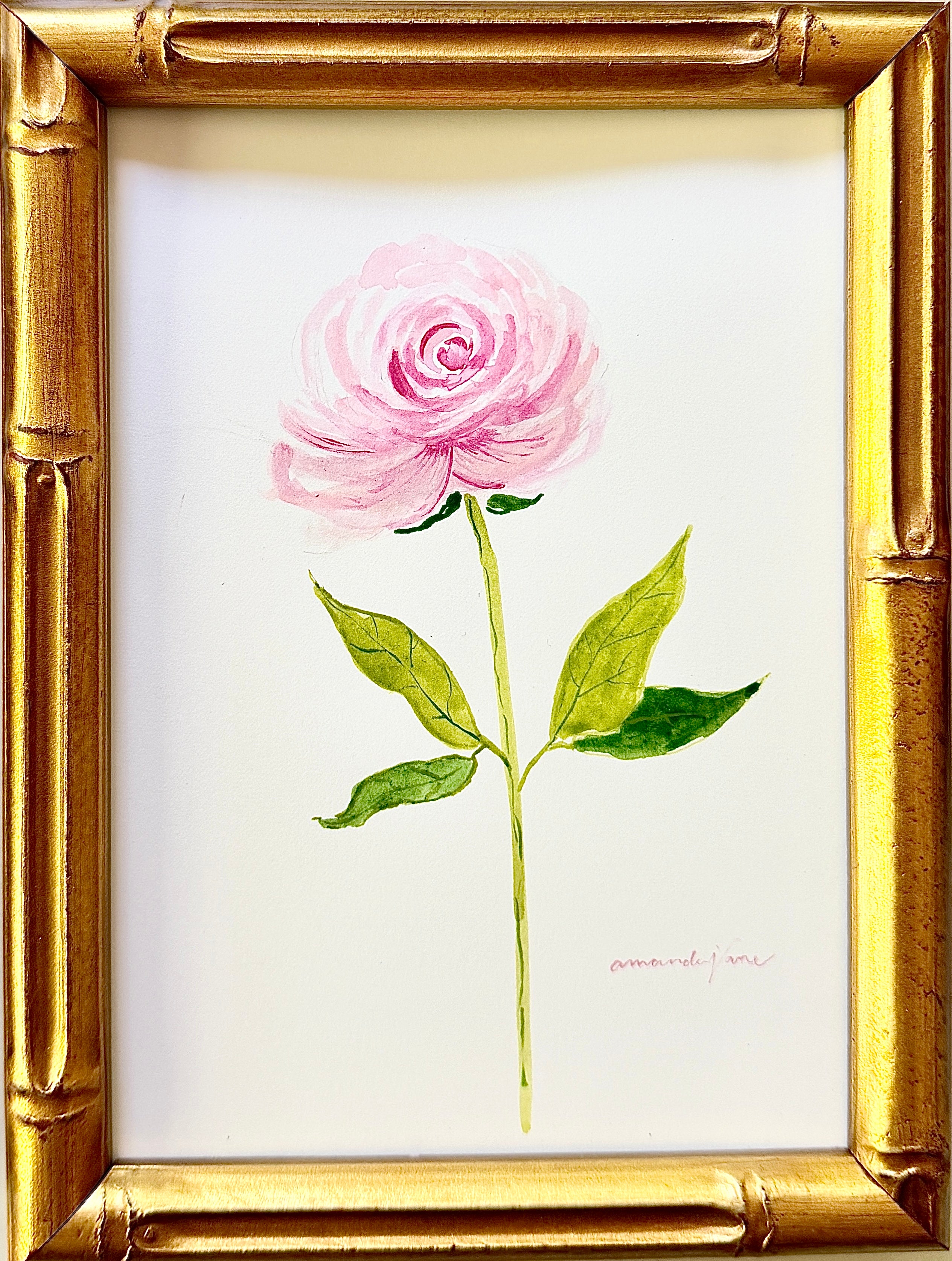 Rose / Framed Original Painting
