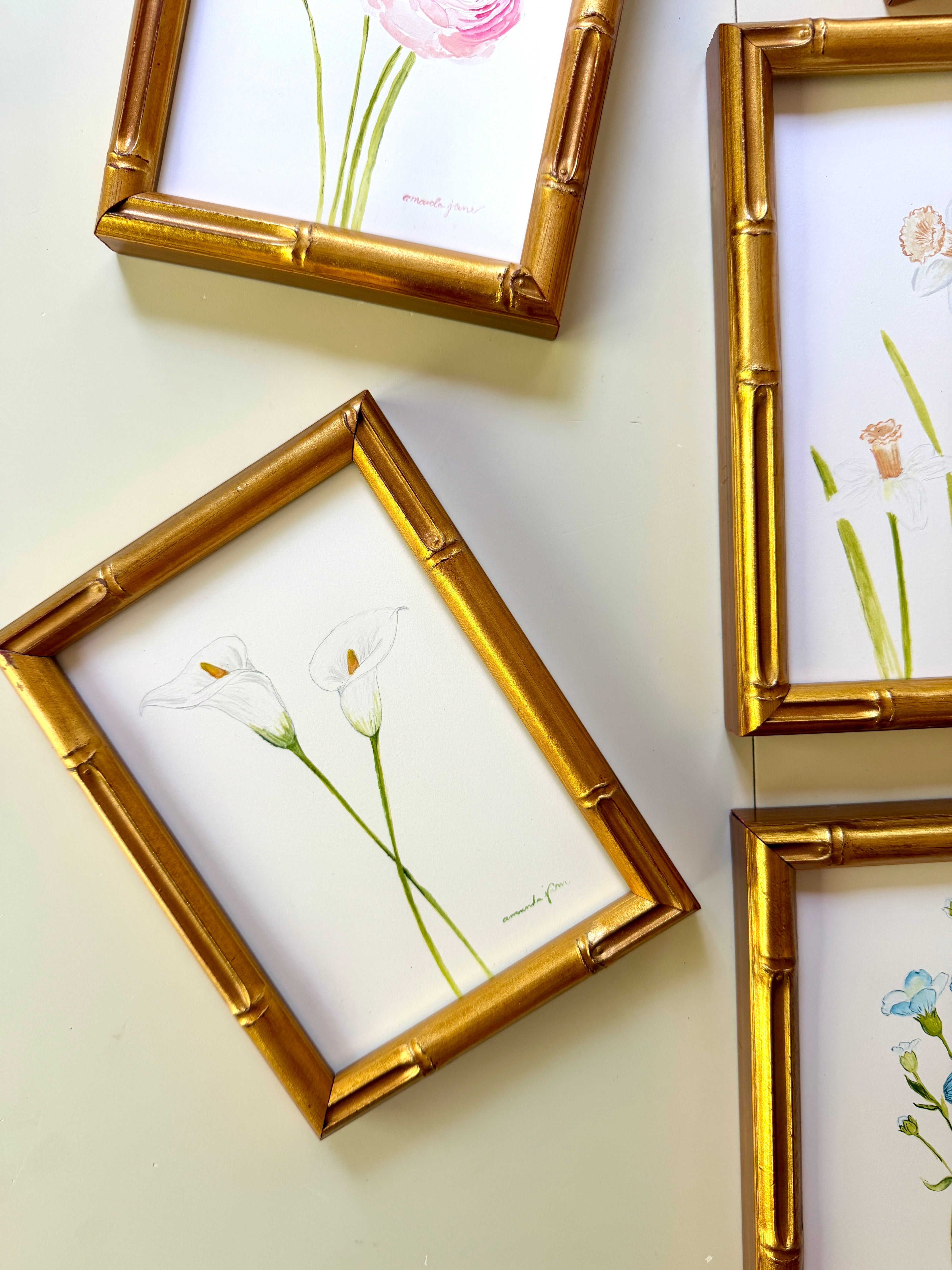 Calla Lilly / Framed Original Painting
