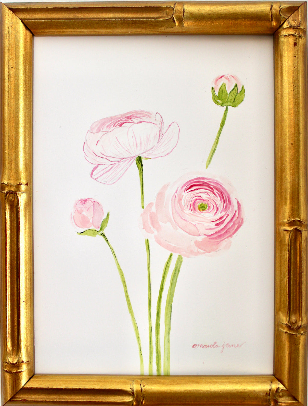 Peony / Framed Original Painting